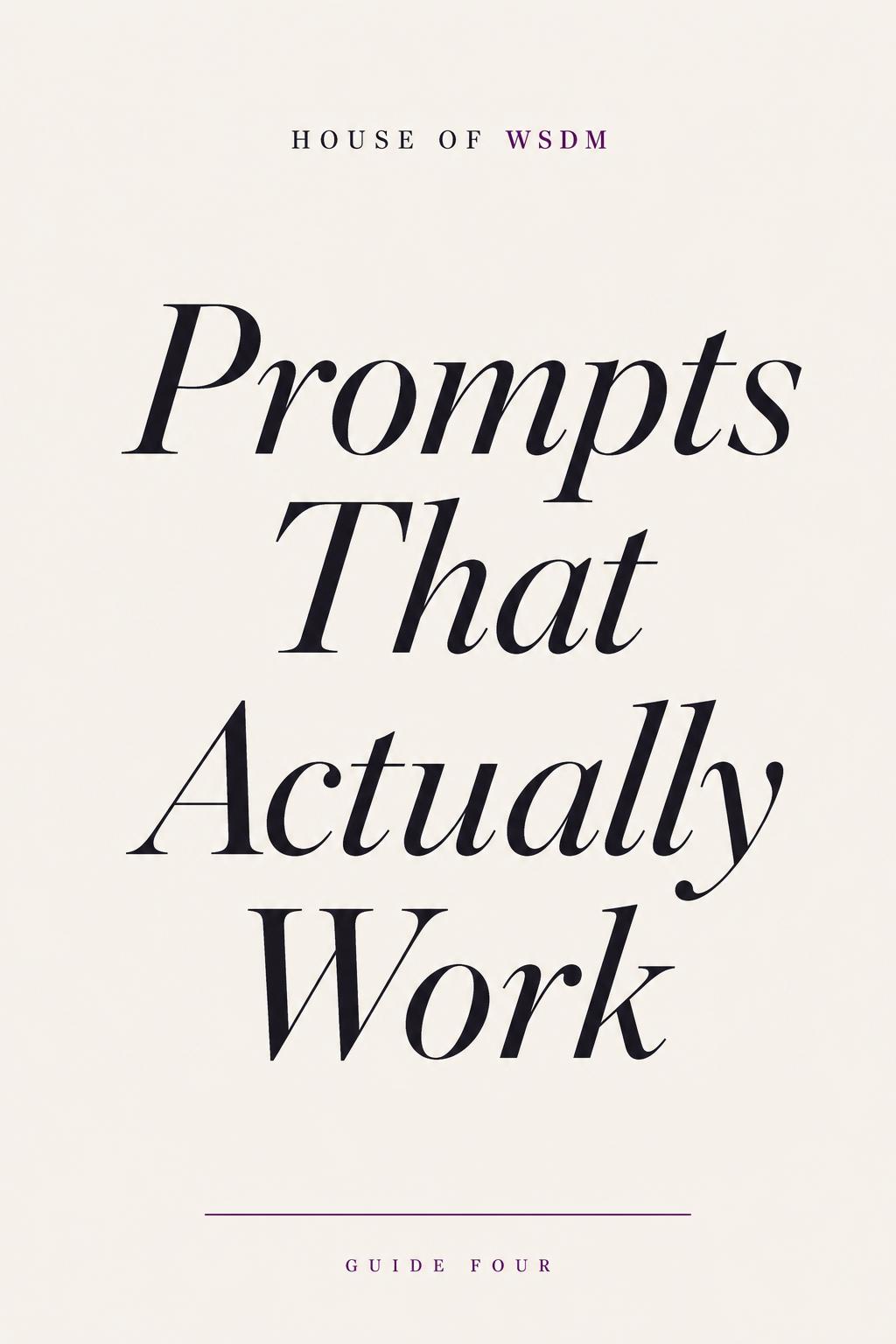 Prompts That Actually Work